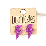 20mm School Spirit Lightning Bolt Studs - Custom Spirit Earrings - 9 Color Options