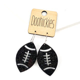 1.5" Glitter School Spirit Football Dangles - Custom Spirit Earrings - 9 Color Options