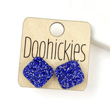 14mm School Spirit Square Studs - Custom Spirit Earrings - 9 Color Options