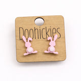 Pastel Floppy Ear Bunny Tail Stud Collection - Easter Earrings