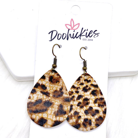 Leopard Teardrops -Earrings