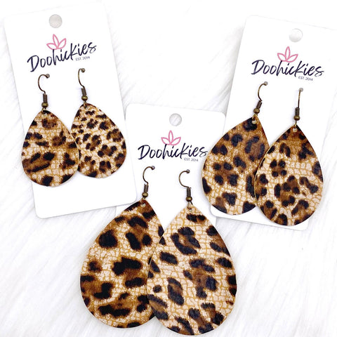 Leopard Teardrops -Earrings