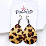 Metallic Leopard Teardrops -Earrings