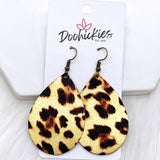 Metallic Leopard Teardrops -Earrings