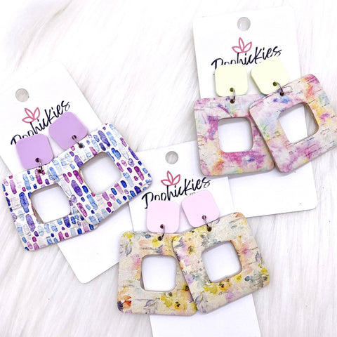 2" Pastel Cubie Dangles -Earrings