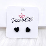 8mm Sparkle Valentine Hearts -Earrings