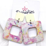 2" Pastel Cubie Dangles -Earrings