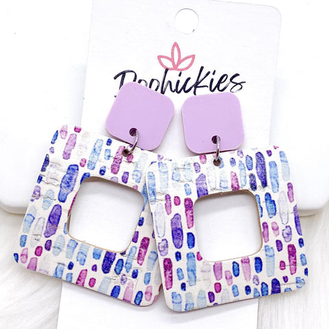 2" Pastel Cubie Dangles -Earrings