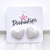 14mm Velvet Valentine Heart Earring Studs