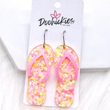 Flip Flop Dangle Collection - Summer Acrylic Earrings