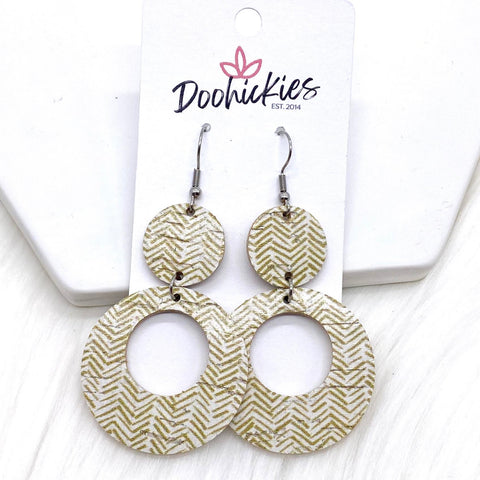 2.25" Beach Corkie Lil' O's- Summer Earrings