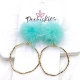 2" Puff & Round Hoopies- Summer Earrings