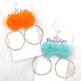 2" Puff & Round Hoopies- Summer Earrings