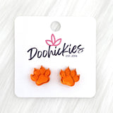 13mm Shiny Acrylic Paws & Claws -Sports Earrings