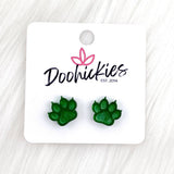 13mm Shiny Acrylic Paws & Claws -Sports Earrings