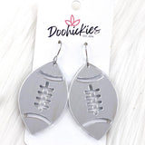 Shiny Football Acrylic Dangles -Sports Earrings