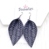 2.5" Fall Braided Petals -Fall Leather Earrings