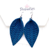 2.5" Fall Braided Petals -Fall Leather Earrings