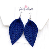 2.5" Fall Braided Petals -Fall Leather Earrings