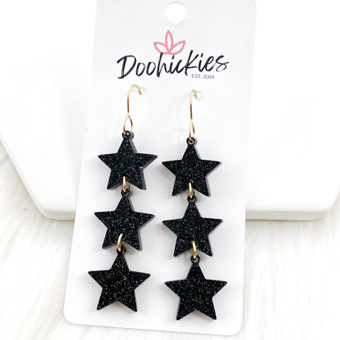 2.75" Shooting Star Drops - New Years Acrylic Earrings