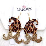 2" Glitzy Elf Dangles  - Christmas Earrings