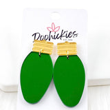 2" Gold & Mirror Lights -Christmas Earrings