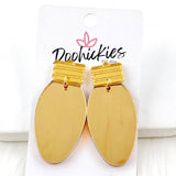 2" Gold & Mirror Lights -Christmas Earrings