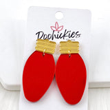 2" Gold & Mirror Lights -Christmas Earrings