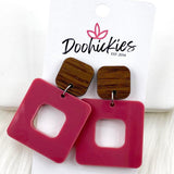 2" Acrylic Cubie Earrings - Everyday Earrings