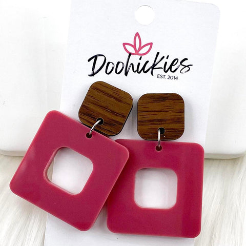 2" Acrylic Cubie Earrings - Everyday Earrings