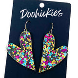 Confetti Acrylic Hearts - Valentines Earrings