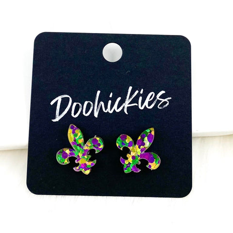 Fleur de Lis Stud Earrings (3 Color Options)