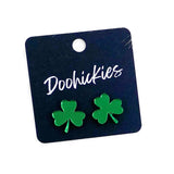 15mm Lil' Shamrock Studs - St. Paddy Acrylic Earrings