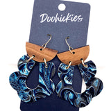 2.5" Embossed Loopies -Western Earrings
