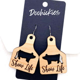 2.25" Show Life Tags -Western Earrings