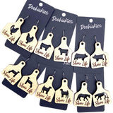 2.25" Show Life Tags -Western Earrings