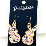 1.5" Confetti Bunny Dangles - Easter Earrings