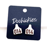 Wooden Cowgirl Studs - Western Earrings