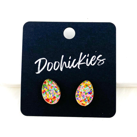 13mm Easter Egg Studs - Easter Earrings