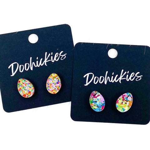 13mm Easter Egg Studs - Easter Earrings