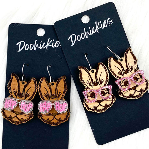 1.75" Cool Bunnies - Dangle Easter Earrings