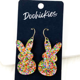 1.5" Confetti Bunny Dangles - Easter Earrings