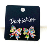 15mm Glitzy Bow Studs