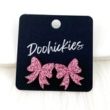 15mm Glitzy Bow Studs