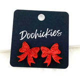 15mm Glitzy Bow Studs