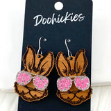 1.75" Cool Bunnies - Dangle Easter Earrings