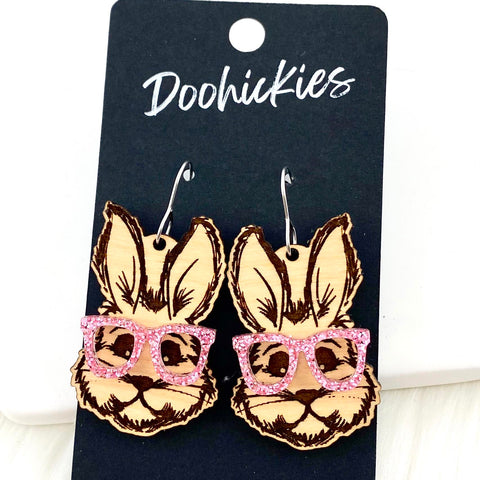 1.75" Cool Bunnies - Dangle Easter Earrings