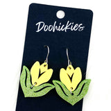 1.5" Tiny Tulip Cutout Dangles - Spring Acrylic Earrings
