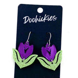 1.5" Tiny Tulip Cutout Dangles - Spring Acrylic Earrings