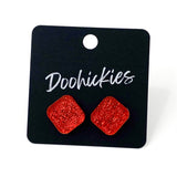 14mm Saffiano Square Studs- Summer Acrylic Earrings